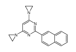 4,6-bis(aziridin-1-yl)-2-naphthalen-2-ylpyrimidine结构式