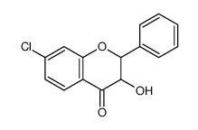 7-chloro-3-hydroxy-2-phenyl-2,3-dihydrochromen-4-one结构式