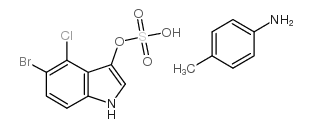 5-溴-4-氯-3-吲哚基硫酸对甲苯胺结构式