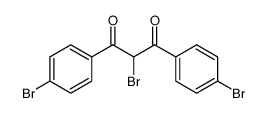2-bromo-1,3-bis(4-bromophenyl)propane-1,3-dione结构式
