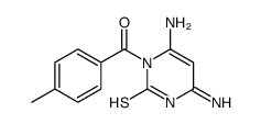 (4,6-diamino-2-sulfanylidenepyrimidin-1-yl)-(4-methylphenyl)methanone Structure