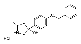 5-methyl-3-(4-phenylmethoxyphenyl)pyrrolidin-3-ol,hydrochloride结构式