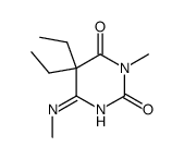 5,5-diethyl-3-methyl-6-methylamino-1H-pyrimidine-2,4-dione结构式