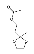 2-methyl-1,3-dioxolan-2-ylethyl acetate结构式