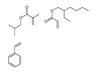 2-甲基-2-丙烯酸-2-甲基丙酯与苯乙烯和2-丙烯酸-2-乙基己酯的聚合物结构式