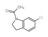 1-乙酰基-6-氟吲哚结构式