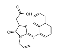 2-(2-naphthalen-1-ylimino-4-oxo-3-prop-2-enyl-1,3-thiazolidin-5-yl)acetic acid结构式