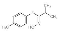 Propanimidothioic acid,N-hydroxy-2-methyl-, 4-methylphenyl ester Structure