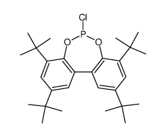 2,4,8,10-tetrakis(tert-butyl)-6-chloro-dibenzo[d,f][1,3,2]dioxaphosphepin Structure