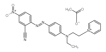 1-[2-[[4-[(2-cyano-4-nitrophenyl)azo]phenyl]ethylamino]ethyl]pyridinium acetate Structure
