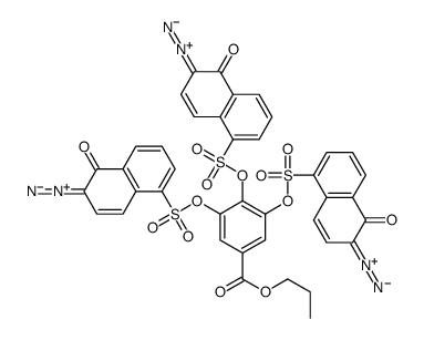 3,4,5-三[[(6-重氮基-5,6-二氢-5-氧代-1-萘基)磺酰基]氧基-苯甲酸丙基酯结构式