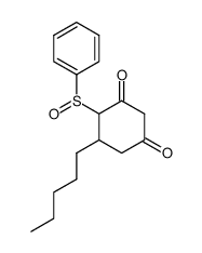 5-pentyl-4-(phenylsulfinyl)cyclohexane-1,3-dione结构式