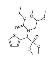 {[(2,2-Dimethoxy-ethyl)-ethoxycarbonyl-amino]-thiophen-2-yl-methyl}-phosphonic acid dimethyl ester Structure