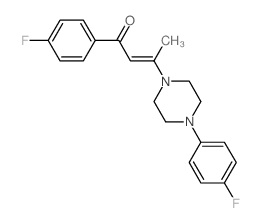 2-Buten-1-one, 1-(4-fluorophenyl)-3-(4-(4-fluorophenyl)-1-piperazinyl)- Structure