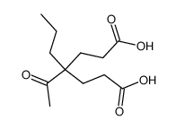 4-acetyl-4-propylheptanedioic acid Structure