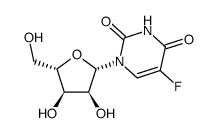 5-FLUORO-1-(β-L-RIBOFURANOSYL)URACIL结构式