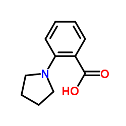 2-(1-吡咯烷基)苯甲酸结构式
