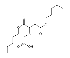 2-(1,4-dioxo-1,4-dipentoxybutan-2-yl)sulfanylacetic acid Structure