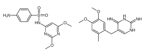 4-amino-N-(2,6-dimethoxypyrimidin-4-yl)benzenesulfonamide, 5-[(4,5-dim ethoxy-2-methyl-phenyl)methyl]pyrimidine-2,4-diamine结构式