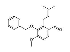 3-benzyloxy-4-methoxy-2-(3-methylbut-2-enyl)benzaldehyde Structure