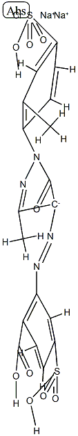 disodium [2-[[4,5-dihydro-3-methyl-5-oxo-1-(4-sulpho-o-tolyl)-1H-pyrazol-4-yl]azo]-4-sulphobenzoato(4-)]chromate(2-) structure