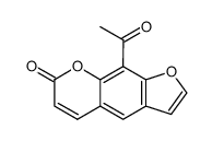9-acetyl-7H-furo[3,2-g]chromen-7-one结构式