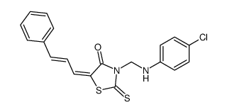 4-Thiazolidinone, 3-(((4-chlorophenyl)amino)methyl)-5-(3-phenyl-2-prop enylidene)-2-thioxo- structure