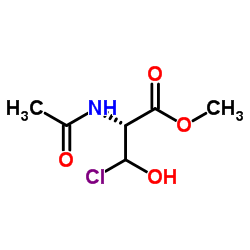N-乙酰基-3-氯-L-丙氨酸甲酯结构式