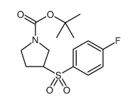3-(4-fluoro-benzenesulfonyl)-pyrrolidine-1-carboxylic aid tert-butyl ester Structure