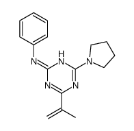 N-phenyl-4-prop-1-en-2-yl-6-pyrrolidin-1-yl-1,3,5-triazin-2-amine Structure