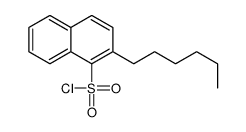 2-hexylnaphthalene-1-sulfonyl chloride Structure