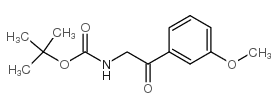 [2-(3-甲氧基-苯基)-2-氧代-乙基]-氨基甲酸叔丁酯结构式