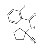 N-(1-氰基环戊基)-2-氟苯甲酰胺结构式