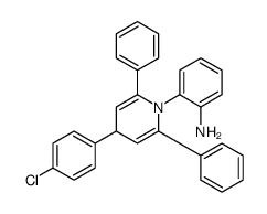 2-[4-(4-chlorophenyl)-2,6-diphenyl-4H-pyridin-1-yl]aniline结构式