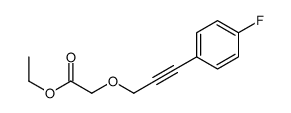 ethyl 2-[3-(4-fluorophenyl)prop-2-ynoxy]acetate结构式