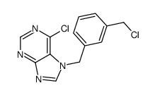 6-chloro-7-[[3-(chloromethyl)phenyl]methyl]purine结构式