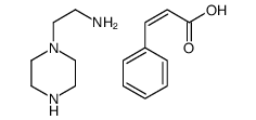 cinnamic acid, compound with piperazine-1-ethylamine (1:1) Structure
