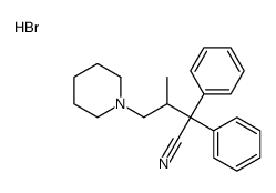 beta-methyl-alpha,alpha-diphenylpiperidine-1-butyronitrile monohydrobromide Structure