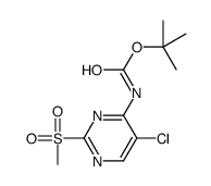 (5-氯-2-(甲基磺酰基)嘧啶-4-基)氨基甲酸叔丁酯结构式