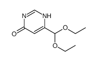 4(3H)-Pyrimidinone, 6-(diethoxymethyl)结构式