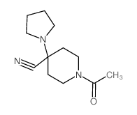 1-乙酰基-4-吡咯烷-1-基哌啶-4-甲腈结构式