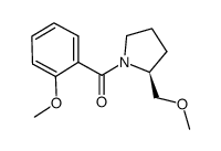 (S)-(-)-1-(2-甲氧基苯甲酰基)-2-(甲氧基甲基)吡咯烷结构式