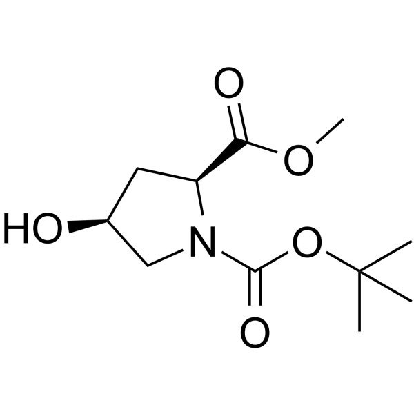 (2S,4S)-1-tert-Butyl 2-methyl 4-hydroxypyrrolidine-1,2-dicarboxylate structure