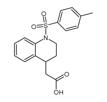 N-(p-tolylsulfonyl)-1,2,3,4-tetrahydroquinoline-4-acetic acid结构式