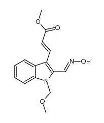 methyl 3-(N-methoxymethyl-2-hydroxyiminoindol-3-yl)acrylate Structure