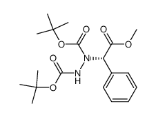 2R-(N,N'-bis-(t-butoxycarbonyl)hydrazino)-3-phenylacetic acid, methyl ester结构式
