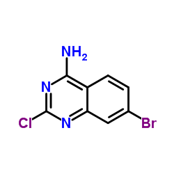 7-溴-2-氯喹唑啉-4-胺结构式