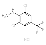 (2,6-二氯-4-(三氟甲基)苯基)肼盐酸盐结构式