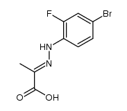 2-(2-(4-bromo-2-fluorophenyl)hydrazono)propanoic acid Structure