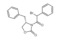 (4S)-3-(2-bromo-1-oxo-2-phenylethyl)-4-(phenylmethyl)-2-oxazolidinone结构式